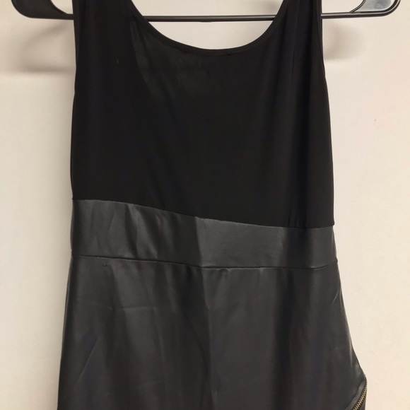 AMI CLUBWEAR BLACK LEATHER DANCER  MINI DRESS - Picture 7 of 7